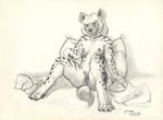 2016 animal_genitalia breasts clitoris female hyena inviting mammal nude pseudo-penis pussy scale_(artist) sketch solo 