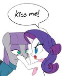  ! 2016 bio-999 blue_eyes clothing duo earth_pony english_text equine eyeshadow female feral friendship_is_magic hair horn horse makeup mammal maud_pie_(mlp) my_little_pony pony purple_hair rarity_(mlp) simple_background text unicorn white_background 