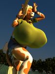  2016 3d_(artwork) annabelle_cow anthro anthroanim big_breasts bovine breasts cattle clothed clothing cowbell digital_media_(artwork) female huge_breasts hyper mammal solo 