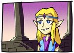  blonde_hair blue_eyes gradient gradient_background pointy_ears princess_zelda setz smug solo the_legend_of_zelda the_legend_of_zelda_(cd-i) zelda:_the_wand_of_gamelon 