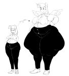 anthro clothing collared_shirt doordoordoordoor dress_shirt equid equine female friendship_is_magic growth hasbro hi_res horn huge_thighs hyper hyper_thighs mammal monochrome my_little_pony mythological_creature mythological_equine mythology nipple_outline shirt simple_background solo thick_thighs topwear twilight_sparkle_(mlp) unicorn winged_unicorn wings