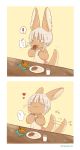  1other brown_eyes eating furry kawasemi27 made_in_abyss nanachi_(made_in_abyss) smile solo white_hair 