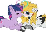 chest_tuft clothing collar creaturaz1998 crossgender duo ear_piercing ear_ring equid equine female feral fishnet_clothing friendship_is_magic hasbro hi_res horn kissing magic male male/female mammal my_little_pony mythological_creature mythological_equine mythology piercing ring_piercing simple_background tuft twilight_sparkle_(mlp) unicorn winged_unicorn wings