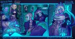  animal_humanoid anthro big_breasts blue_body blue_eyes breast_expansion breasts butt cat_humanoid cheshire_cat_(species) claws clothing curious_cat_(rwby) dialogue digital_media_(artwork) domestic_cat duo english_text expansion fanterfane felid felid_humanoid feline feline_humanoid felis female hair hi_res human humanoid humanoid_to_anthro long_hair mammal mammal_humanoid multicolored_body open_mouth possession purple_body rooster_teeth rwby simple_background smile text torn_clothing transformation weiss_schnee whiskers white_hair 