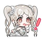  ! 1girl artist_request ballerina bare_shoulders bead_necklace beads blonde_hair blush_stickers bright_pupils brown_eyes constricted_pupils cropped_legs dancing_pearl_(infinity_nikki) fur_wrist_cuffs hair_beads hair_ornament hair_scrunchie halter_leotard halterneck hand_to_own_mouth infinity_nikki jewelry leotard long_hair necklace nikki_(series) official_art pleated_skirt scrunchie skirt solo surprised sweatdrop tareme transparent_background tutu twintails v-shaped_eyebrows wavy_hair white_leotard white_pupils white_scrunchie white_skirt white_wrist_cuffs wrist_cuffs 