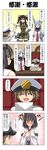  &gt;_&lt; 1boy 3girls 4koma arms_up bangs black_hair blank_eyes blunt_bangs blush bow breasts brown_eyes brown_hair chair check_translation closed_eyes comic commentary desk detached_sleeves dress epaulettes grey_hair hair_between_eyes hair_ornament hair_ribbon hands_on_own_chest hat headgear highres holding holding_paper japanese_clothes kantai_collection large_breasts little_boy_admiral_(kantai_collection) long_hair long_sleeves looking_away md5_mismatch military military_hat military_uniform multiple_girls murakumo_(kantai_collection) necktie nontraditional_miko open_mouth oversized_clothes paper peaked_cap pointing pursed_lips rappa_(rappaya) red_eyes ribbon rigging sailor_dress school_uniform short_hair short_sleeves sidelocks smile thighhighs tone_(kantai_collection) translation_request twintails uniform white_hair wide_sleeves yamashiro_(kantai_collection) zettai_ryouiki zukyuun 