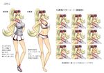  bike_shorts bikini blonde_hair blue_eyes blush breasts gym_leader koruni_(pokemon) large_breasts long_hair nintendo open_mouth pokemon pokemon_xy shiny_skin skirt smile sunglasses takecha tears translation_request 