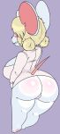 anthro areola areola_slip big_breasts big_butt big_ears blonde_hair blush blush_stickers bottomless breasts butt clothed clothing female grin hair hat headgear headwear hi_res lorna_(terrible_mouse) mammal mouse murid murine nurse_clothing nurse_hat nurse_headwear pigtails rodent savagensfw smile solo tail terrible_mouse