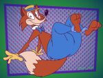 2025 3_toes 4_fingers abstract_background alternate_version_at_paywall anthro arched_back bent_leg bent_legs big_butt big_tail biped black_eyes black_nose blue_bottomwear blue_bow_tie blue_clothing blue_jeans blue_pants bottomwear bouncing bow_tie butt canid canine cheek_tuft clothed clothing colored columbia_pictures curling_tail denim denim_bottomwear denim_clothing derby digital_drawing_(artwork) digital_media_(artwork) dipstick_tail dotted_background facial_tuft fauntleroy_fox feet feet_up fingers flat_colors fluffy fluffy_tail fox fur gavanzude glance gloves hand_on_head hand_on_own_head handwear happy hat headgear headwear hi_res humanoid_feet humanoid_heel jeans knees_up legs_up lines_drawn looking_at_viewer male mammal markings midair on_one_leg orange_body orange_fur pants pattern_background pear-shaped_figure pinup plaid plantigrade pose red_fox shirt_collar signature simple_background smile smiling_at_viewer soles solo standing tail tail_markings tan_body tan_fur tan_tail_tip the_fox_and_the_crow toes topless topless_anthro topless_male true_fox tuft white_sclera white_shirt_collar wide_hips yellow_clothing yellow_gloves yellow_handwear yellow_hat yellow_headwear