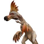 1:1 2025 3d_(artwork) 3d_animation alpha_channel ambiguous_gender animated beak bird_wyvern blender_(artwork) blender_cycles_(artwork) capcom claws digital_media_(artwork) feathers feral gesture kulu-ya-ku looking_at_viewer loop monster_hunter simple_background solo somniaeon standing tail transparent_background waving waving_at_viewer