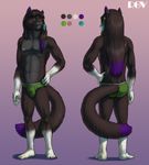  2013 5_fingers 5_toes anthro black_fur black_hair briefs bulge cat claws clothed clothing digital_media_(artwork) dipstick_tail feathers feline fluffy fluffy_tail fur furgonomics gloves_(marking) gradient_background green_eyes hair hand_on_hip highlights inner_ear_fluff long_hair long_tail looking_at_viewer maine_coon male mammal markings model_sheet multicolored_fur multicolored_hair multicolored_tail navel nipples plantigrade purple_fur purple_hair rov simple_background smile socks_(marking) solo standing tail_clothing toes topless two_tone_hair underwear watermark white_fur 