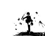  blood elfen_lied monochrome nana_(elfen_lied) white 