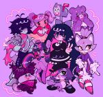  1other 2boys 5girls bear blaze_the_cat blue's_clues care_bears chowder_(character) chowder_(series) color_connection commentary deltarune dog furry furry_female furry_with_non-furry highres interspecies jammy_(bunbunbewwii) kris_(deltarune) lalaloopsy littlest_pet_shop littlest_pet_shop_(2012) mailbox_(blue's_clues) multiple_boys multiple_girls my_little_pony my_little_pony:_friendship_is_magic panty_&amp;_stocking_with_garterbelt pony_(animal) purple_background purple_theme share_bear sonic_(series) stocking_(psg) twilight_sparkle utdr_(toby_fox) zoe_trent 