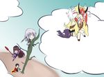  chibi cloud crying crying_with_eyes_open dagger fate/apocrypha fate/grand_order fate/zero fate_(series) hikarikung horns ibaraki_douji_(fate/grand_order) jack_and_the_beanstalk jack_the_ripper_(fate/apocrypha) namesake polearm scar scathach_(fate)_(all) scathach_(fate/grand_order) spear tears tree watering_can waver_velvet weapon 