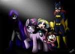  batgirl batman_(series) bubbles_(powerpuff_girls) cartoon_network clothed clothing crossover cutie_mark dc_comics equine fairly_oddparents female feral friendship_is_magic fur group hair horn horse human male mammal multicolored_hair my_little_pony nickelodeon not_furry pony powerpuff_girls purple_eyes raven_(teen_titans) teen_titans timmy_turner tommassey250_(artist) twilight_sparkle_(mlp) unicorn young 