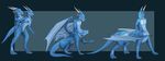  2016 absurd_res akula akula_drakon all_fours anthro blue_scales curus_keel digital_media_(artwork) dragon duo female hi_res male merging nude scales scalie sequence standing taur tomek1000 transformation 