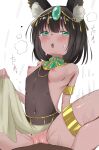  1girl ancient_egyptian ancient_egyptian_clothes animal_ears armlet breasts brown_egyptian_cat-eared_loli_(trend) cat_ears commentary_request dark_skin flat_chest gold_armlet gold_jewelry gold_thighlet highres jewelry nipples open_mouth original pussy sex small_breasts thighlet usekh_collar user_kdhu8377 