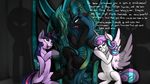  2016 aged_up chair changeling cutie_mark dialogue english_text equine feathered_wings feathers female feral flurry_heart_(mlp) friendship_is_magic group hair hi_res horn long_hair mammal multicolored_hair my_little_pony open_mouth queen_chrysalis_(mlp) sitting text throne twilight_sparkle_(mlp) two_tone_hair winged_unicorn wings xxmarkingxx 