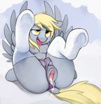  after_sex anus breasts cum cum_in_pussy cum_inside derpy_hooves_(mlp) dimfann equine female friendship_is_magic horse mammal my_little_pony orgasm presenting pussy solo tongue wings yellow_eyes 