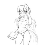  ambris anthro blush clothed clothing equine fan_character female horse looking_at_viewer mammal simple_background smile solo teeth white_background 