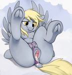  after_sex anus breasts cum cum_in_pussy cum_inside derpy_hooves_(mlp) dimfann equine female friendship_is_magic horse mammal my_little_pony pussy solo wings yellow_eyes 