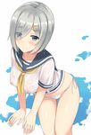  erect_nipples hamakaze_(kancolle) kantai_collection mizunashi_kenichi pantsu see_through 