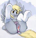  after_sex anus breasts cum cum_in_pussy cum_inside derpy_hooves_(mlp) dimfann equine female friendship_is_magic horse mammal my_little_pony pussy solo wings yellow_eyes 