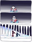  2016 animated_skeleton bone boots clothing comic footwear gloves jacket loverofpiggies male pants papyrus_(undertale) sans_(undertale) scarf skeleton slippers tree undead undertale video_games 