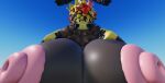 anthro areola arthropod aureliusmylarp bee big_areola big_breasts big_nipples breasts crown eyewear female flower flower_crown fluffy glasses headgear huge_breasts hymenopteran insect nipples paws plant solo surprised