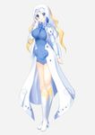  absurdres aurorus blue_eyes blush full_body gen_6_pokemon hand_on_own_cheek high_heels highres looking_at_viewer naiki_karin open_mouth personification pokemon solo standing white_hair white_legwear 