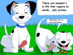  101_dalmatians 2010 anthro arthropod barely_visible_genitalia barely_visible_vulva black_nose blue_eyes brother_(lore) brother_and_sister_(lore) cadpig canid canine canis caterpillar dalmatian disney domestic_dog duo english_text female genitals grass half-closed_eyes humanoid_genitalia humanoid_penis incest_(lore) insect kthanid_(artist) larva lucky_(101_dalmatians) male male/female mammal narrowed_eyes penis plant sibling_(lore) sister_(lore) text thought_bubble vulva 