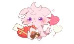  :< alternate_color animal_focus bag balloon bow box cat closed_mouth colored_sclera cookie espurr food full_body heart-shaped_box heart_balloon holding holding_bag kurumi_dangoo letter looking_at_viewer no_humans pink_fur pokemon pokemon_(creature) pokemon_focus purple_eyes purple_sclera red_bow ribbon shiny_pokemon simple_background solo standing stuffed_toy white_background yellow_ribbon 