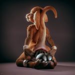  2019 3d_(artwork) ambiguous_gender anal anal_penetration anthro anus butt canid canine canis claws digital_media_(artwork) dildo domestic_dog feet fur gaping gaping_anus hyper hyper_anus mammal mary_mae paws penetration sex_toy simple_background smile solo tchaikovsky2 toe_claws what 