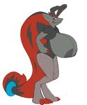  animal_humanoid anthro big_breasts blue_eyes breasts bunny_costume clothing female fishnet fishnet_legwear hair huge_breasts humanoid lagomorph legwear long_hair mammal mcnasty nintendo pok&eacute;mon rabbit_humanoid video_games zoroark 