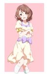  :d bad_id bad_pixiv_id brown_eyes brown_hair highres idolmaster idolmaster_cinderella_girls looking_at_viewer nagatomi_hasumi open_mouth short_hair sketch smile solo super-saiya-0173 