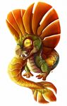  amber_eyes ambiguous_gender big_eyes capcom chibi chibity cute feral fin green_scales hi_res monster_hunter najarala reptile scales scalie simple_background snake snake_wyvern solo teeth tusks video_games white_background wyvern 