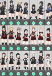  6+girls :q absolutely_everyone absurdres ball black_hair black_shirt black_shorts blonde_hair breasts brown_hair character_profile character_request clothes_writing commentary_request contrapposto crossed_arms elbow_pads everyone fuku_(fuku12290574) graph grey_hair grin height high_ponytail highres knee_pads large_breasts leaning_forward long_hair multicolored_hair multiple_girls original ponytail radar_chart shirt short_hair short_shorts shorts siblings sleeveless sleeveless_shirt smile sportswear stats streaked_hair tall_female tongue tongue_out twins very_long_hair volleyball_(object) volleyball_(sport) volleyball_uniform 