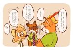  2018 anthro black_nose br&#039;er_fox canine clothed clothing comic disney fox fur group hat hi_res japanese_text male mammal nick_wilde robin_hood robin_hood_(disney) simple_background song_of_the_south text translation_request uochandayo zootopia 