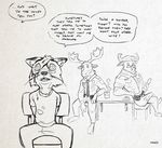  anthro cervine chief_bogo dialogue disney mammal maurice_fournier mistermead monochrome moose zootopia 