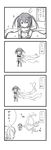  4koma 51_(akiduki) bare_shoulders comic commentary_request elbow_gloves gloves greyscale highres kantai_collection monochrome multiple_girls nowaki_(kantai_collection) remodel_(kantai_collection) scarf school_uniform sendai_(kantai_collection) serafuku translated two_side_up 