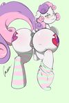  anatomically_correct animal_genitalia anus bedroom_eyes blush butt cpt._maverick female feral half-closed_eyes horn looking_at_viewer my_little_pony nude pussy seductive simple_background solo sweetie_belle_(mlp) young 