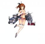  american_flag american_flag_print antennae battleship_girl breasts cannon covering covering_breasts elbow_gloves flag_print full_body gloves hair_ribbon long_hair looking_at_viewer machinery medium_breasts midriff miniskirt no_bra no_panties official_art open_mouth pleated_skirt ribbon sailor_collar side_ponytail simple_background skirt sleeveless smoke solo star suspenders thighhighs ti-tang torn_clothes torn_legwear torpedo uss_juneau_(cl-52)_(battleship_girl) white_gloves white_legwear yellow_eyes 