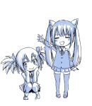  :> blue_theme blush bow breasts chibi chibi_only closed_mouth downwards_triangle_mouth facing_viewer fairy_tail hair_between_eyes hair_bow hair_ornament hands_on_own_cheeks hands_on_own_face jacket long_hair long_sleeves looking_at_viewer mashima_hiro multiple_hair_bows official_alternate_costume official_art open_mouth sandals sheria_blendy shirt shoes short_sleeves simple_background skirt smile socks solo squatting standing thighhighs thighs triangle triangle_mouth twintails wendy_marvell white_background zettai_ryouiki 