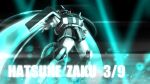  aqua_eyes artist_name cable character_name commentary_request gundam hatsune_miku mecha mecha_focus miku_day mobile_suit mobile_suit_gundam no_humans one-eyed_mecha parody pixiv_id pixiv_logo radio_antenna robot science_fiction serike_w shield shoulder_spikes solo spikes twitter_logo twitter_username vocaloid web_address zaku_ii zeon 