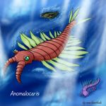  animal anomalocaris artist_request character_name hallucigenia prehistoric_animal trilobite underwater water 