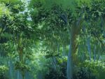  bush dappled_sunlight day flower forest game_asset green_theme nature no_humans non-web_source official_art outdoors painting_(medium) plant scenery seito_kaichou_hikaru self-datamine sky sunlight traditional_media tree visual_novel_cg 