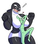  &lt;3 anonymous anthro big_breasts blush breasts cetacean dc_comics duo embarrassed featureless_breasts female human human_on_anthro interspecies male male/female mammal marine nude orca orca_(batman) size_difference unknown_artist whale 