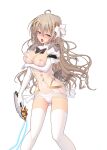  1girl ahoge black_bow blush bow braid breasts brown_hair cleavage covered_nipples elbow_gloves game_asset genseishinki_sacred_virth gloves hair_ornament half-closed_eyes holding holding_ribbon_baton holding_weapon jewelry large_breasts large_variant_set long_hair looking_at_viewer magical_girl nipples non-web_source official_art open_mouth panties puffy_sleeves purple_eyes sacred_claire see-through_clothes self-datamine simple_background skirt solo sword tachi-e thighhighs tierna_aeride_throne tongue tongue_out torogao transparent_background underwear variant_set weapon white_gloves white_panties white_thighhighs yuugure_pairo 