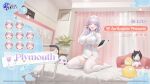  1girl azur_lane bed belfast_(azur_lane) blush breasts cardiogram character_doll character_name clipboard clock closed_eyes closed_mouth commentary copyright_logo copyright_notice couch curtains doll dress elbow_gloves english_commentary eyelashes flower_in_eye garter_straps gloves hat highres holding holding_clipboard holding_pencil indoors kneeling lanyard large_breasts logo long_hair looking_at_viewer manjuu_(azur_lane) multicolored_hair multiple_expressions nurse_cap official_alternate_costume official_art ohisashiburi open_mouth pencil pink_eyes pink_hair plant plymouth_(an_angelic_physical)_(azur_lane) plymouth_(azur_lane) potted_plant promotional_art short_sleeves smile solo streaked_hair symbol_in_eye teeth thighhighs thighs ulrich_von_hutten_(azur_lane) upper_teeth_only wall_clock white_dress white_garter_straps white_gloves white_hat white_thighhighs 