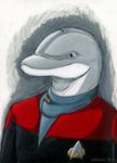  adleisio anthro cetacean clothing commander dolphin mammal marine portrait star_trek the_next_generation tng uniform whale 